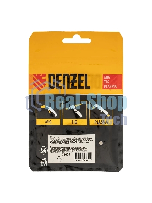 Подающий ролик Denzel V профиль под стальную проволоку 0,8-1 мм, посадка квадрат, 2 шт