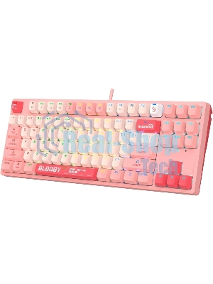 Клавиатура проводная A4Tech Bloody S87 Energy (S87 USB ENERGY PINK) USB розовый