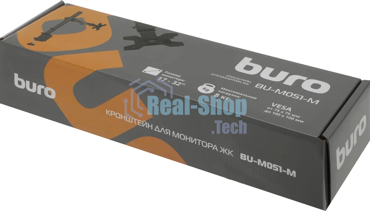 Кронштейн для мониторов ЖК Buro BU-M051-M черный, 17
