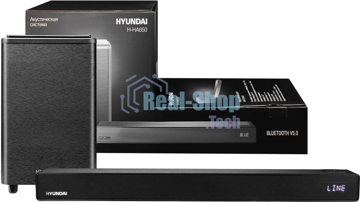 Микросистема Hyundai H-HA650 черный 150Вт FM USB BT SD/MMC/MS