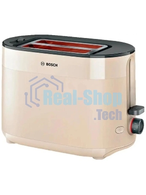 Тостер Bosch TAT2M127 бежевый, 950 Вт, 2 слота