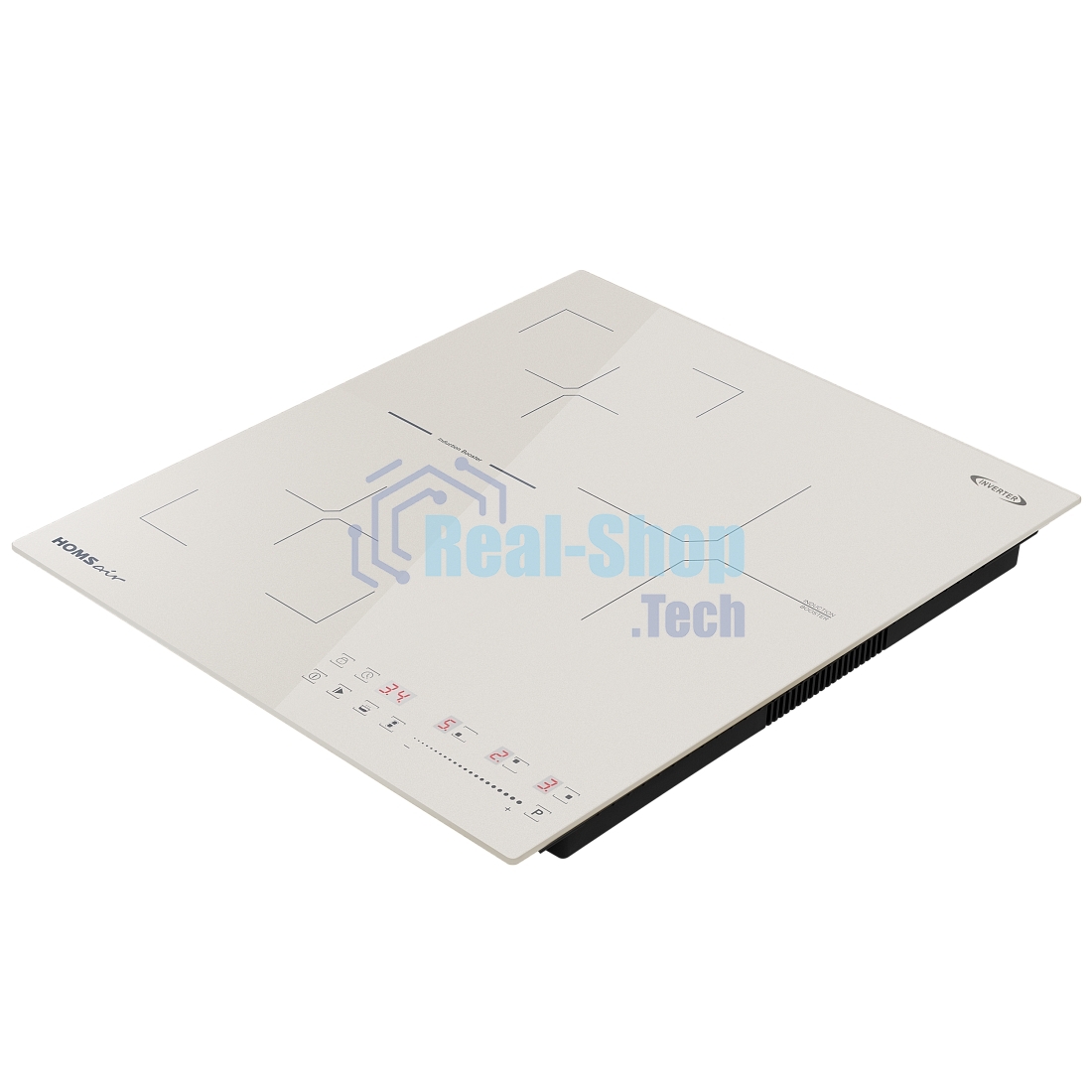 Индукционная варочная поверхность HOMSair HIC43SBG Inverter, 3 конфорки, с зоной расширения, стеклокерамика, 5800 Вт
