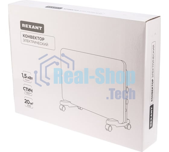 Конвектор Rexant 60-0094, белый 1500 Вт, 20 м2, механический термостат