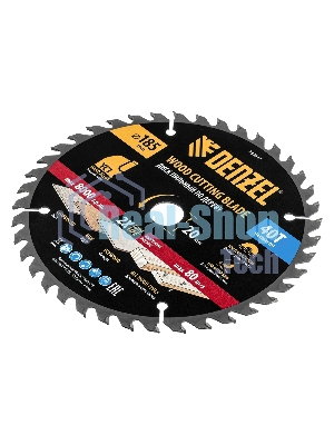 Пильный диск по дереву с гвоздями Denzel ф185 х 20 мм, 40 зубов 733947
