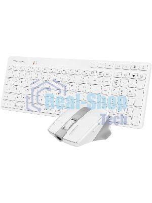 Комплект клавиатура+мышь A4Tech FStyler FB2800C Air2 беспроводной, USB + Bluetooth, 2000 DPI, белый/серый