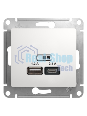 Розетка USB Schneider Electric Glossa GSL000139 скрыт. IP20 белый (упак.:1шт)