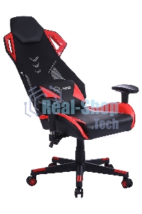 Кресло игровое Cactus CS-CHR-090BLR черный/красный, сиденье черный/красный, эко.кожа/сетка, крестовина пластик, пластик черный