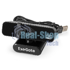 Веб-камера ExeGate Stream C958 2K 2560x1440, 30 кадр/с, USB Type-A, микрофон (шумоподавление), автоматическая фокусировка, шторка приватности, универсальное крепление