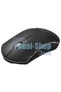 Мышь беспроводная Qumo Office Luna M74 черный, 1600 dpi, радиоканал, USB, кнопки - 6