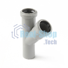 Тройник канализационный (полипропилен) 50x50/45град.