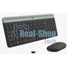 Комплект клавиатура+мышь Logitech MK470 беспроводной, USB, 1000 DPI, чёрный