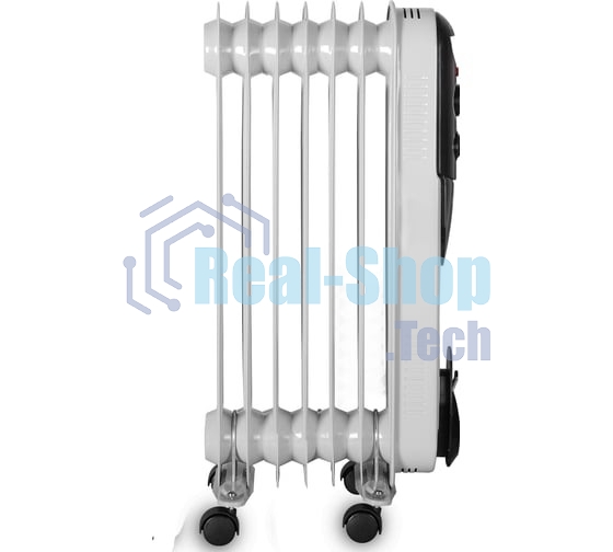Обогреватель масляный EUROLUX ОМПТ-EU-7Н (7 секций) белый, 1500 Вт, 20 м2, термостат 67/3/18