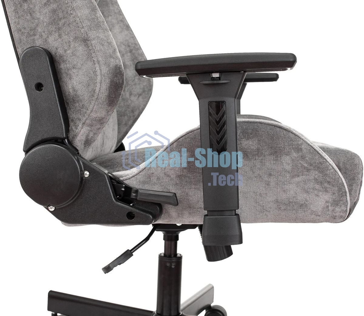 Кресло игровое Бюрократ Knight N1 Fabric серый Light-19 с подголов. крестовина металл