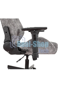 Кресло игровое Бюрократ Knight N1 Fabric серый Light-19 с подголов. крестовина металл