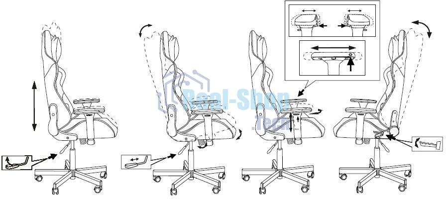 Кресло игровое Knight ARMOR черный, ромбик, эко.кожа, с подголовником, крестовина металл