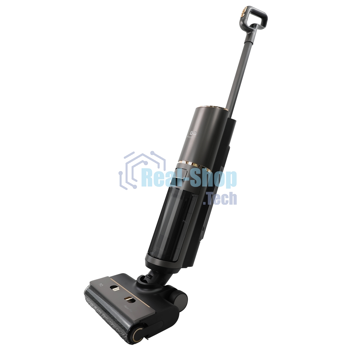 Пылесос вертикальный BQ VCA1006W Aqua Pro серый, питание от аккумулятора, 90 Вт, уборка суxая/влажная, пылесборник 0.75 л