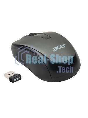 Мышь беспроводная Acer OMR134 серый, 1000 dpi, радиоканал, USB, кнопки - 3