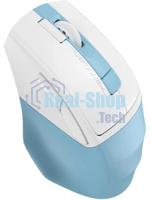 Мышь беспроводная A4Tech Fstyler FG45CS Air2 голубой/белый, 2000 dpi, радиоканал, USB, кнопки - 7