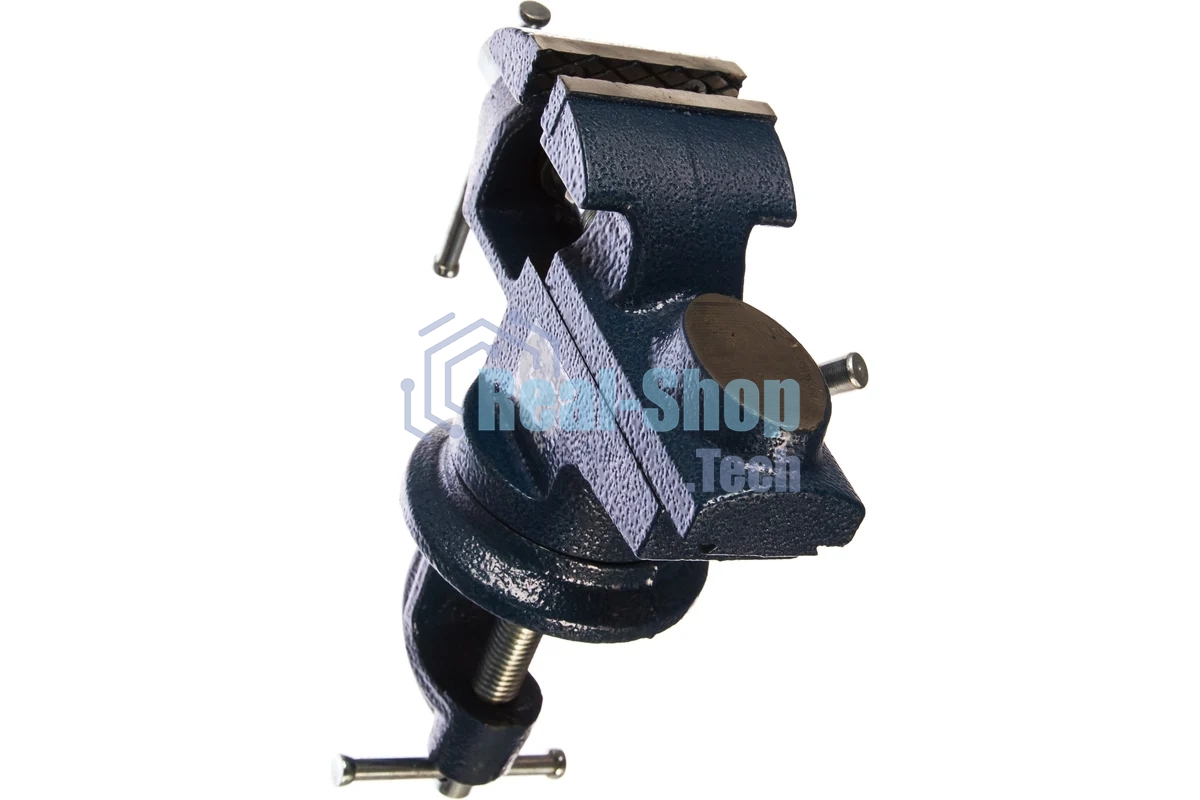 Тиски слесарные Сибртех, настольные, поворотные, ширина рабочих губок 50 мм, наковальня