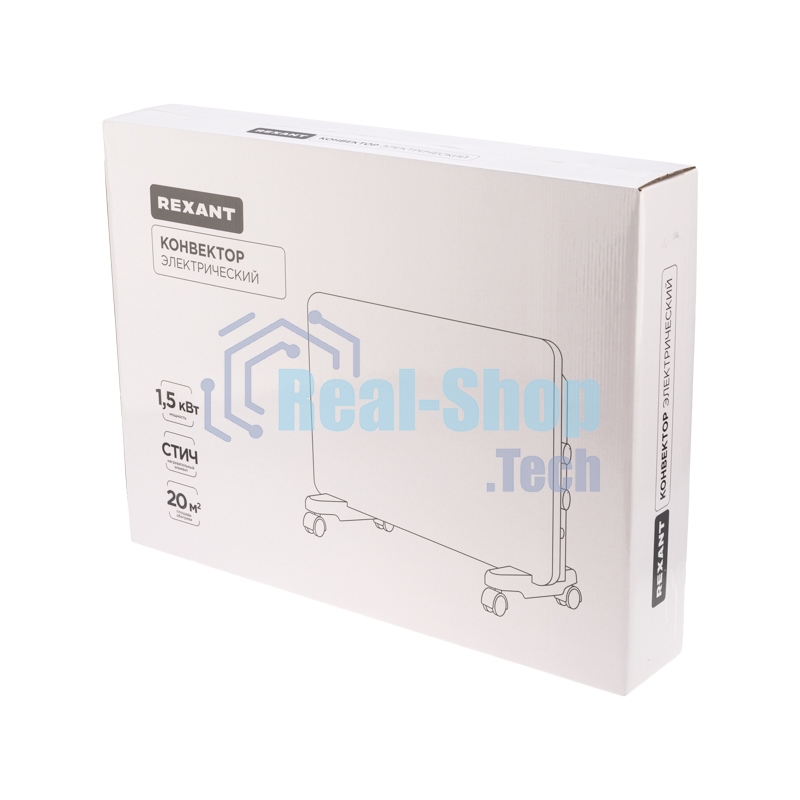 Конвектор Rexant 60-0094, белый 1500 Вт, 20 м2, механический термостат