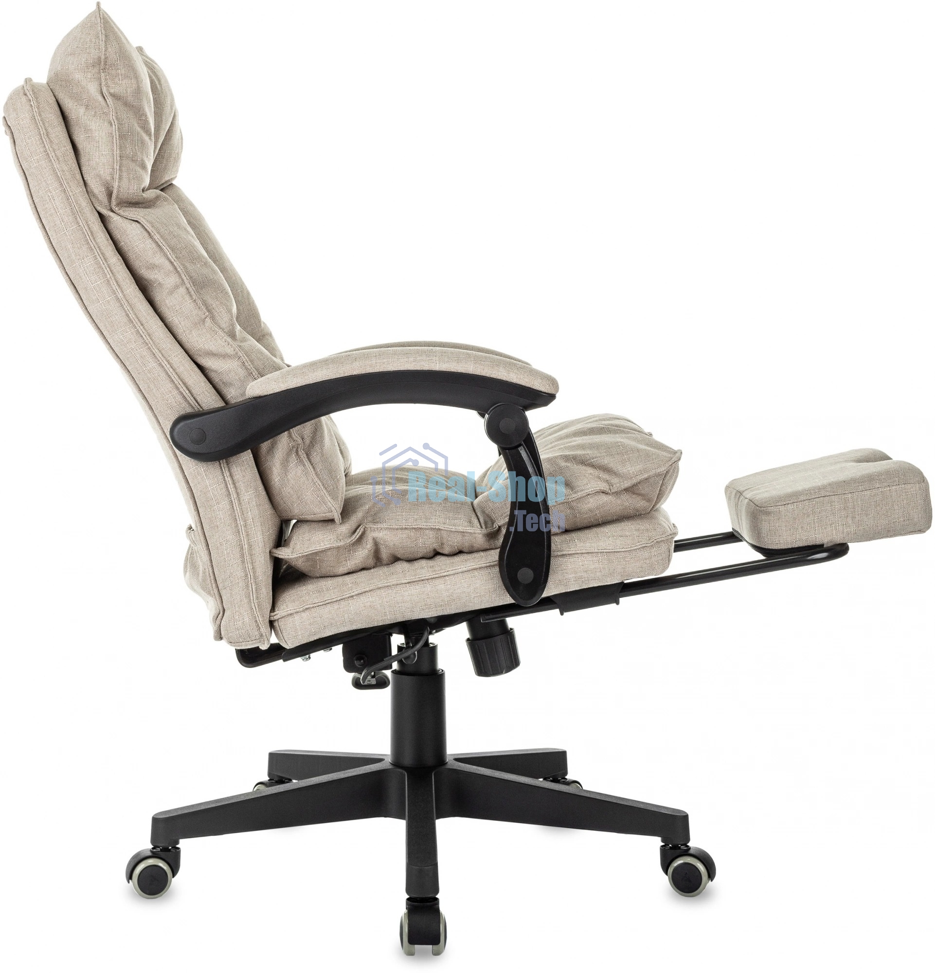 Кресло руководителя Бюрократ CH-820MSG-F бежевый 38-402 крестов. пластик подст. для ног