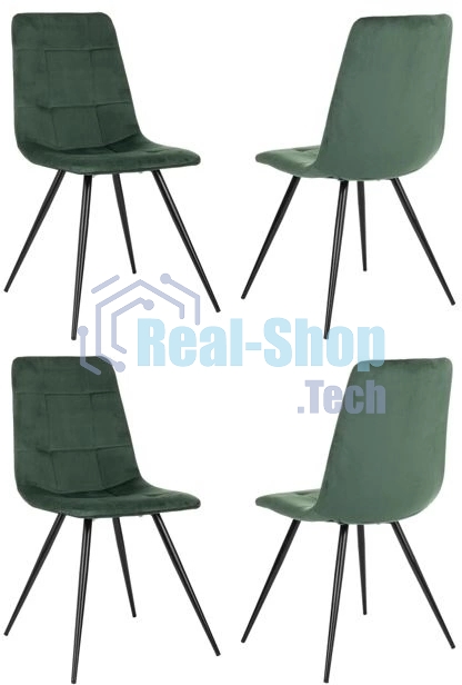 Стул для дома Бюрократ CH-K1_4 комплект 4 шт зеленый Holland 30 металл черный на ножках