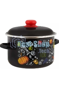 Кастрюля Appetite 1RD221М Healthy food с крышкой, эмалированная сталь 5,5 л