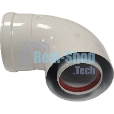 Отвод 90 град. коаксиальный для котлов ECO Classic 60-100 мм Отвод 90 град. коаксиальный для котлов ECO Classic 60-100 мм