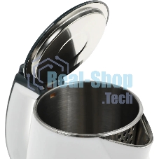 Чайник электрический Centek CT-0025 белый, металл 1.8 л, 2000 Вт, двойные стенки, кнопка вкл. на ручке