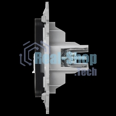 Розетка 2-местная RJ45/TV категория 5Е UTP РКТВ5е-2-0-ФлЧ черный FLITE