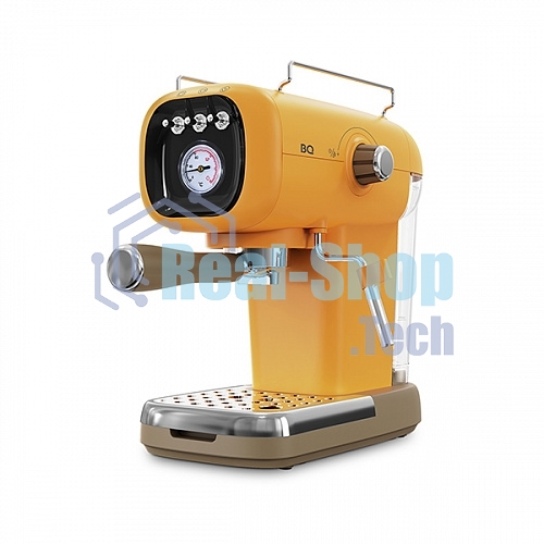 Кофеварка эспрессо BQ CM2004 желтый, исп. кофе - молотый, 0.6 л, 1100 Вт, 20 бар