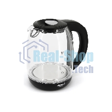 Чайник электрический Atlanta, ATH-2532 черн, стекло Стекло, 1,7л, 2200Вт, ЦИФРОВОЙ КОНТРОЛЛЕР ТЕМПЕРАТУРЫ НА РУЧКЕ, черный, температурная иллюминация, защита от перегрева без воды.