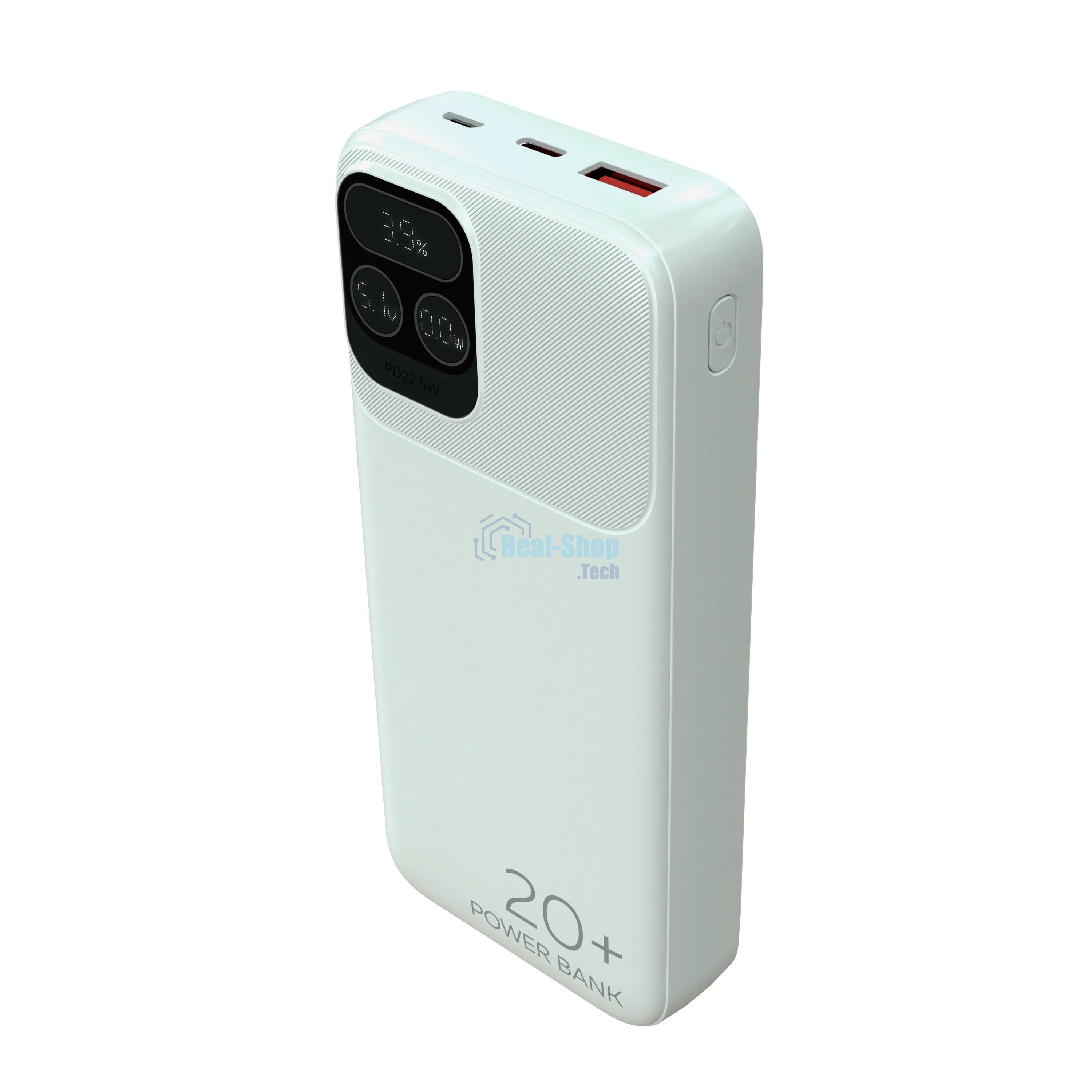 Портативный аккумулятор More choice (4620202550613) PB55-20 с кабелем 1USB 3.0A 22.5W PD - 20000mAh белый