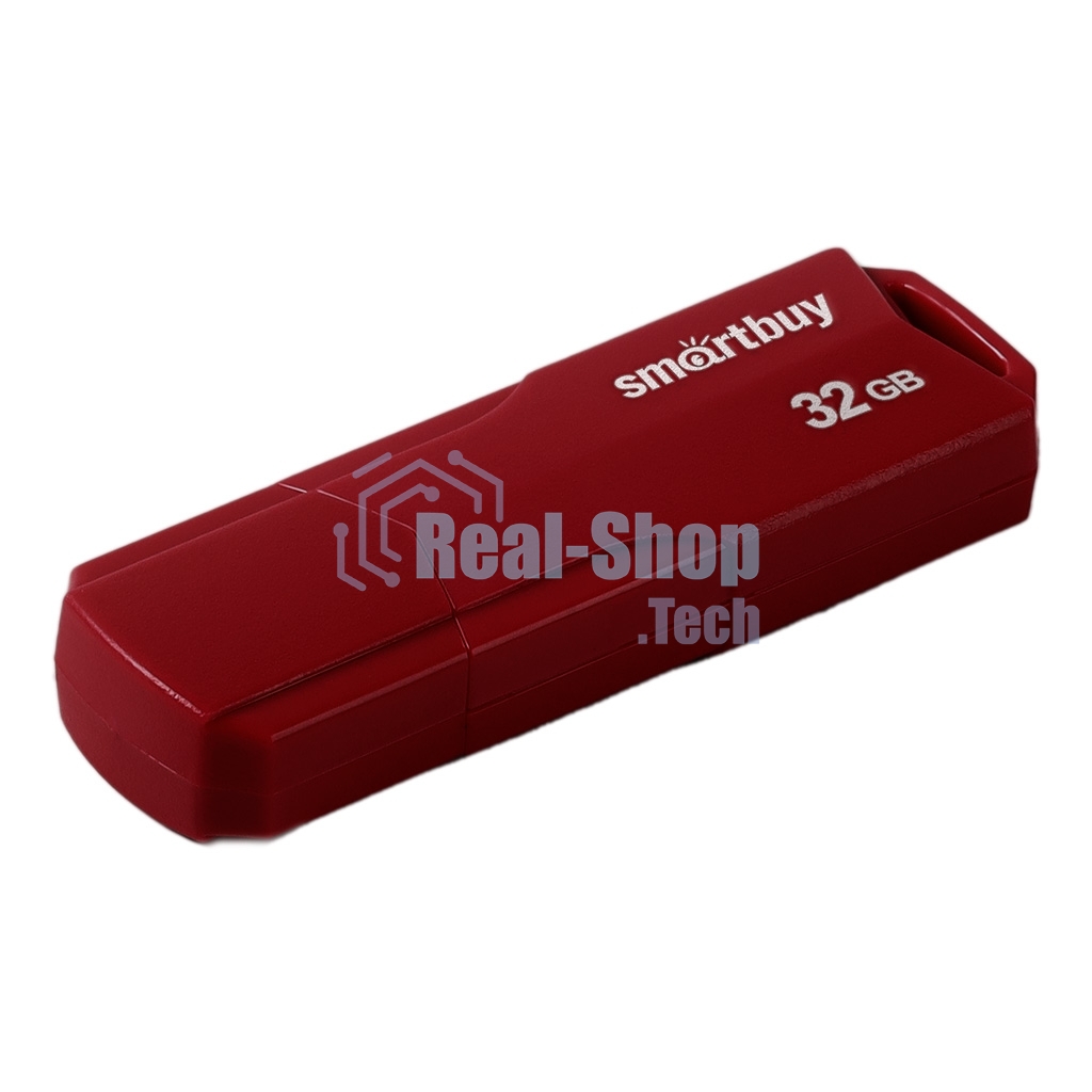 Флешка USB SmartBuy CLUE Burgundy (SB32GbCLU-BG), 32Gb, USB 3.1, R/W 40/25, красный