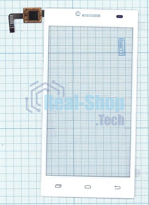 Сенсорное стекло (тачскрин) для DNS S4509, белое