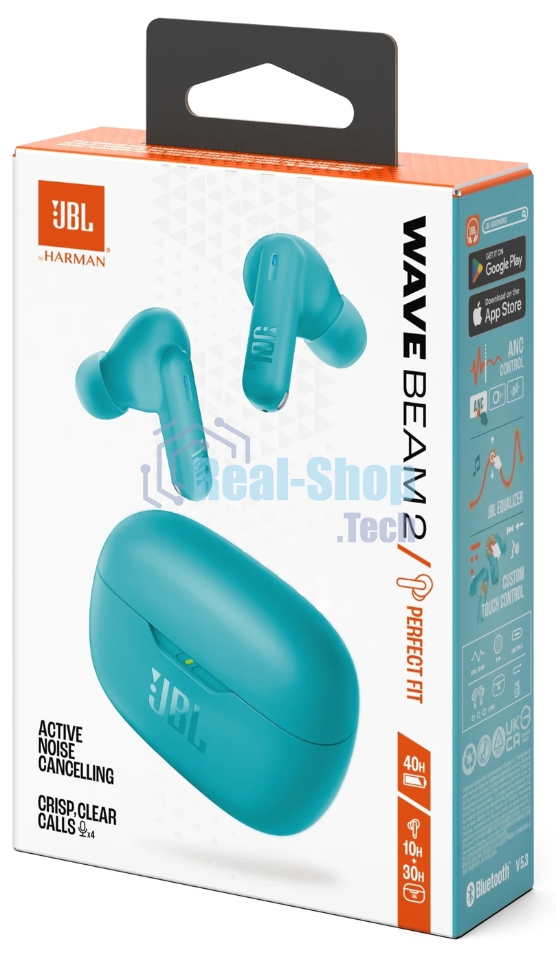 Наушники TWS JBL Wave Beam 2 голубой, внутриканальные, Bluetooth