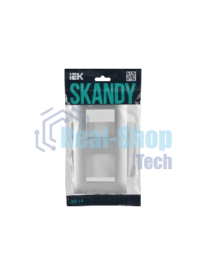 Рамка 2-ая IEK SKANDY SK-F02S серебряный