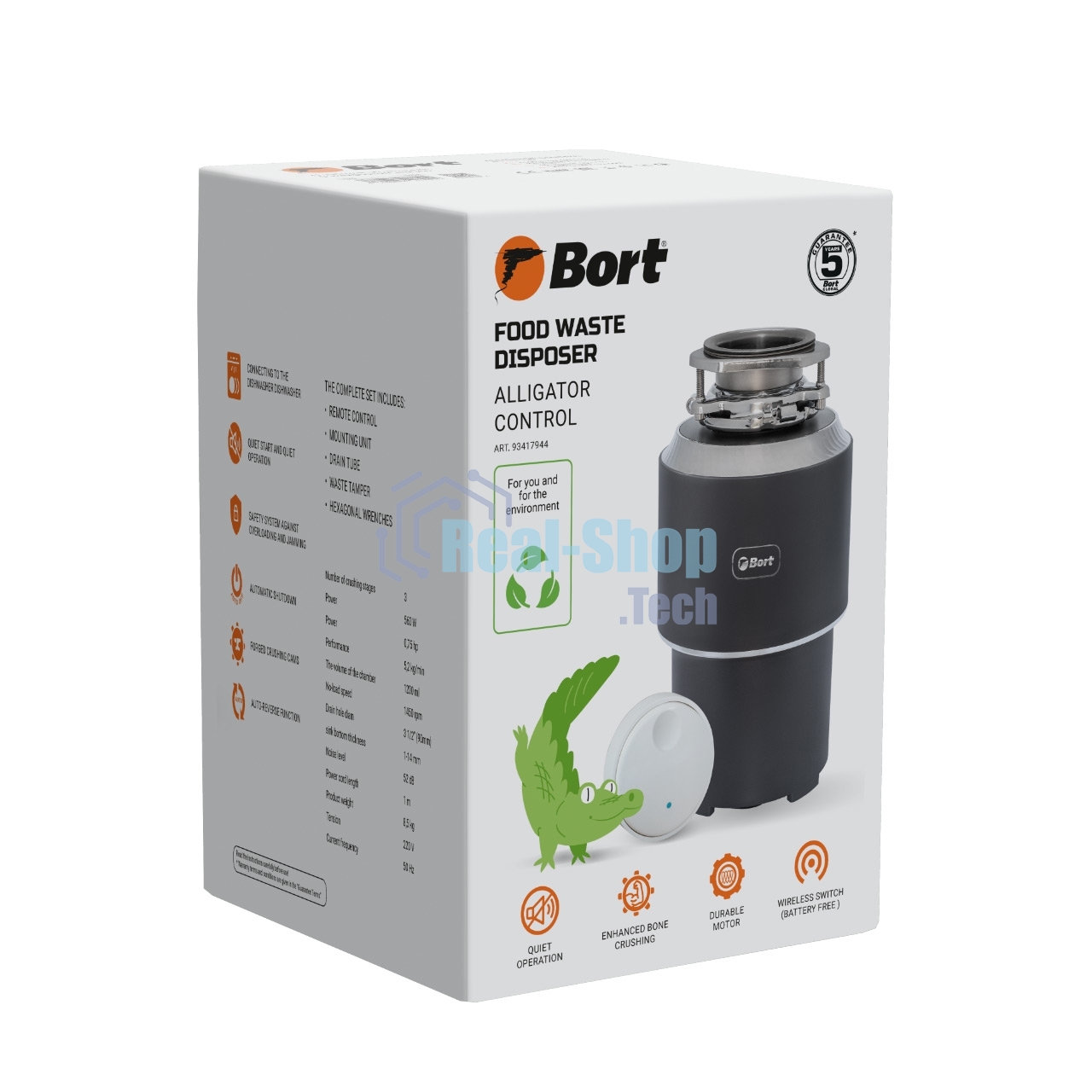 Измельчитель пищевых отходов Bort Alligator Control (93417944)