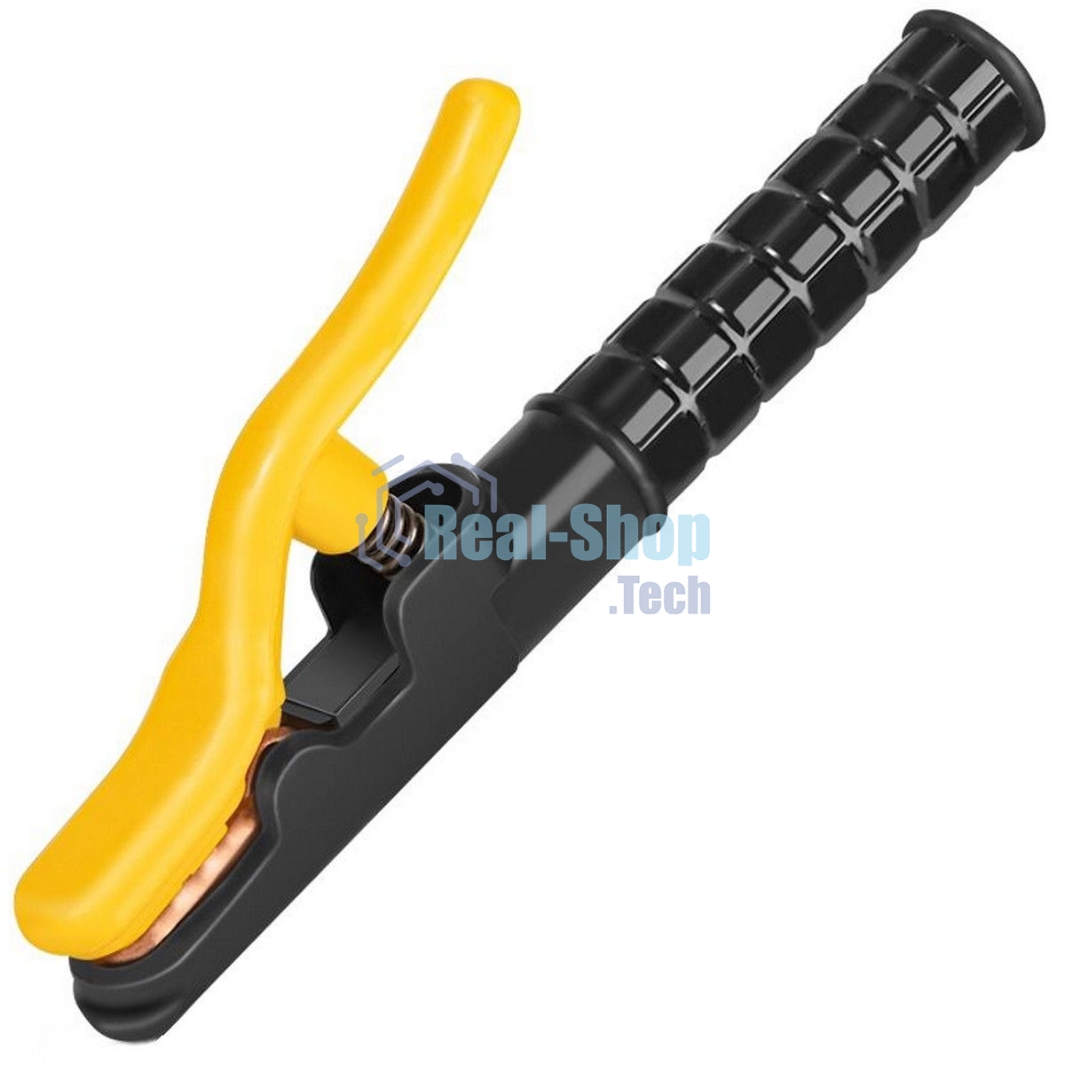 Сварочное оборудование Deli Электрододержатель Deli DL23500A 500гр, макс. сила тока 500A, длина 295мм, диаметр электрода 6,3-10мм, площадь поперечного сечения кабеля 70-95 кв.мм