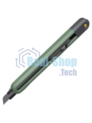 Технический нож Home Series Green Deli HT4009L ширина лезвия 9мм, эксклюзивный дизайн, корпус из высококачественного софттач пластика