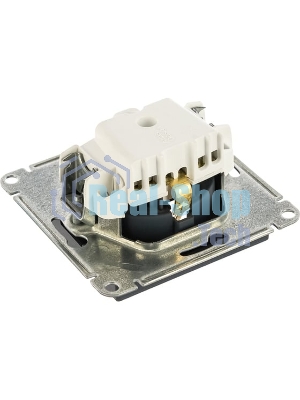 Механизм розетки 1-м СП AtlasDesign 16А IP20 с заземл. грифель