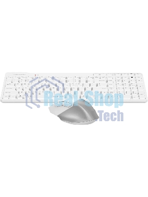 Комплект клавиатура+мышь A4Tech FStyler FB2800C Air2 беспроводной, USB + Bluetooth, 2000 DPI, белый/серый
