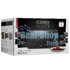 Микроволновая печь CASO M 20 EASY зеркальный/черный, 20 л, 700 Вт, переключатели - поворотный механизм