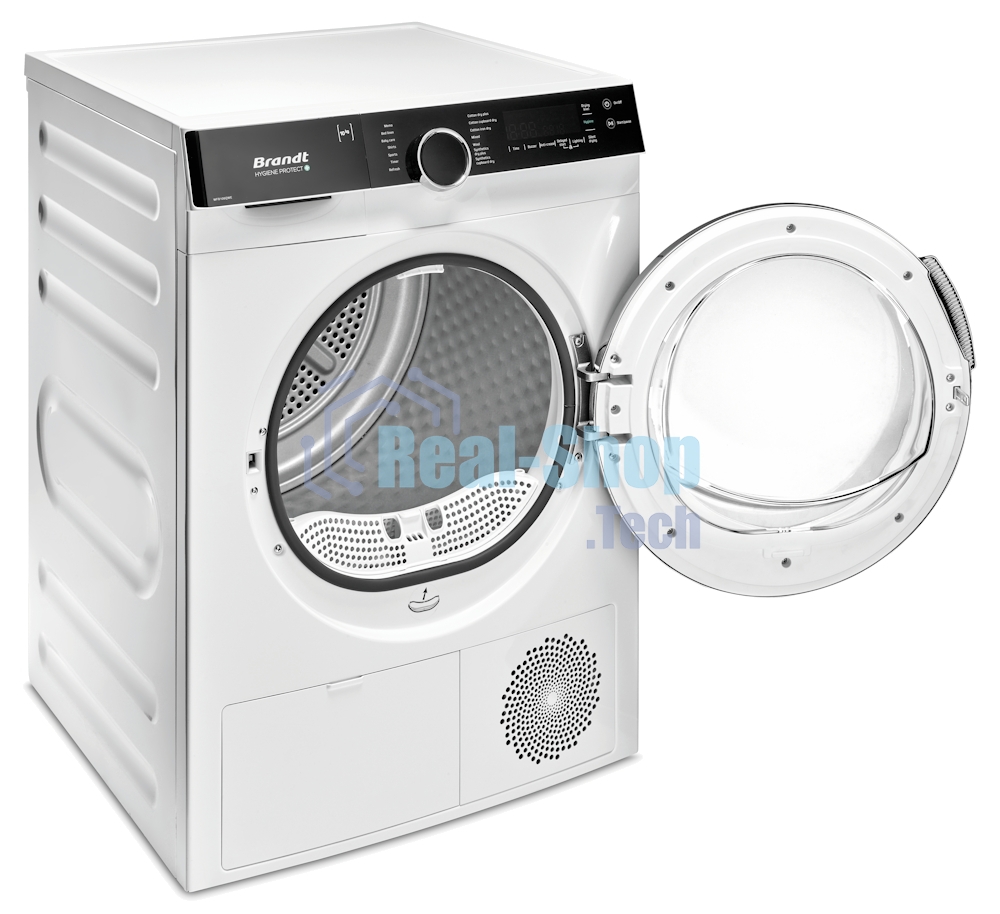 Сушильная машина BRANDT WFB106QWE белый, 10 кг, сушка - конденсационная, программ - 14, 59.5 x 84.5 x 67.5 см