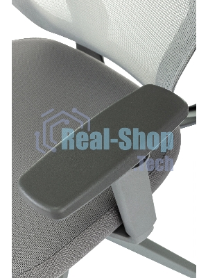 Кресло Бюрократ MC-G411N-H серый, сетка, подголовник