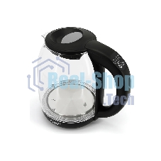 Чайник электрический Atlanta ATH-2532 черн, стекло Стекло, 1.7 л, 2200 Вт, ЦИФРОВОЙ КОНТРОЛЛЕР ТЕМПЕРАТУРЫ НА РУЧКЕ, черный, температурная иллюминация, защита от перегрева без воды.