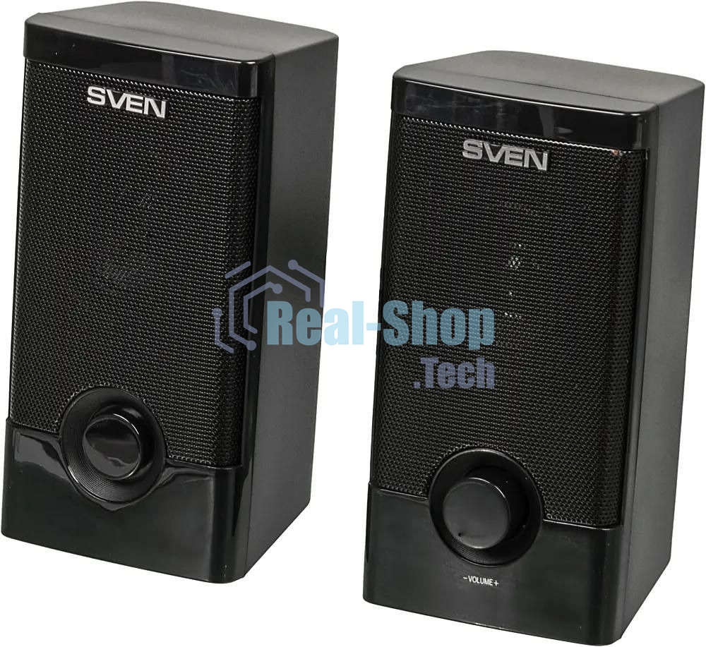 Колонки SVEN 318 черный USB-порт ПК, ноутбука или адаптер 5V DC