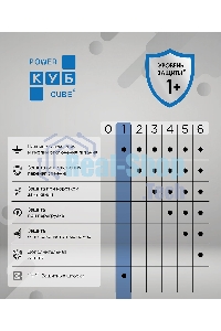 Бытовой удлинитель PowerCube, 2 р с/з вык.,3USB, 3500 Вт, 16А, 1.9 м, 3x1,0 черный квадрат PC-1B-2M