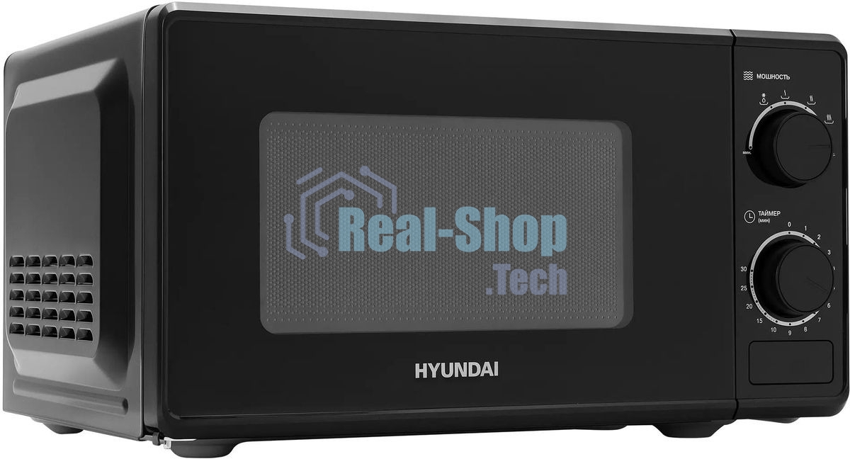 Микроволновая печь Hyundai HYM-M2096 черный, 20 л, 700 Вт, переключатели - поворотный механизм