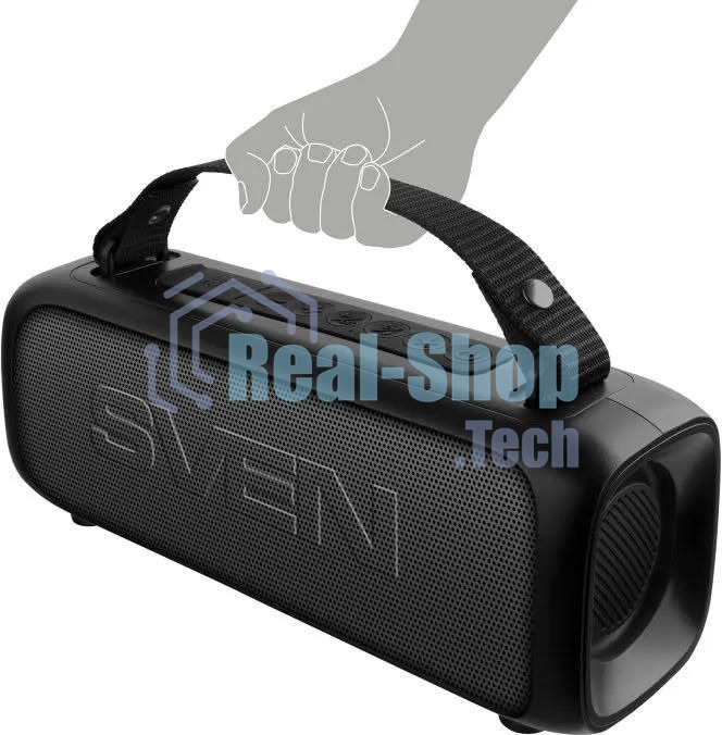 Портативная колонка SVEN PS-235 черный 12W 2.0 BT 3600mAh